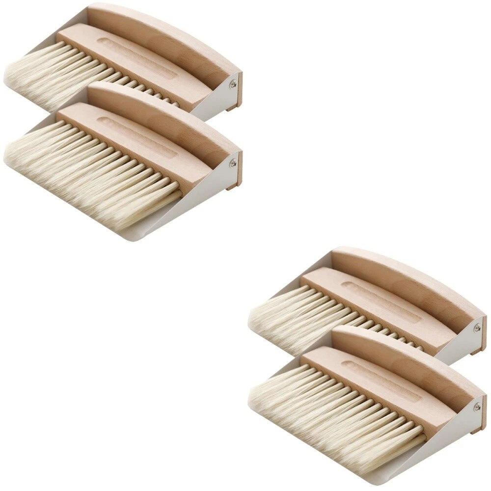 Set of 2 Mini Broom Dustpan Cleaning Desktop Small Computer Brush
