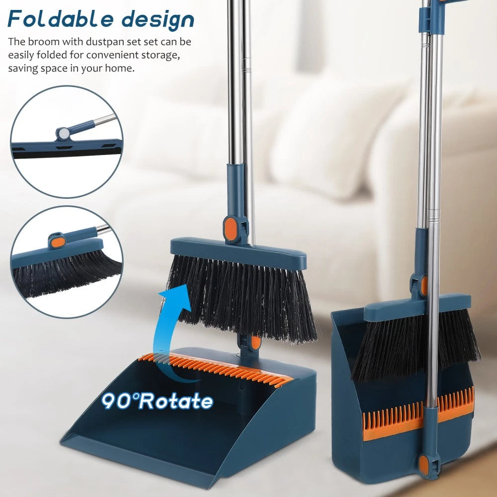 Broom Set Folding Broom Set Dad Smaller With Dustpan For Sweeping-