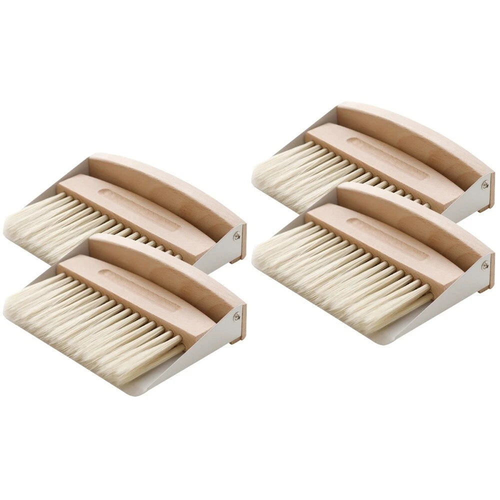 Set of 2 Mini Broom Dustpan Cleaning Desktop Small Computer Brush