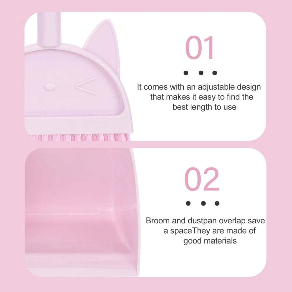 Children's Broom Set Childrens Sweeping Brush Toy Cleaning Toddlers Dustpan