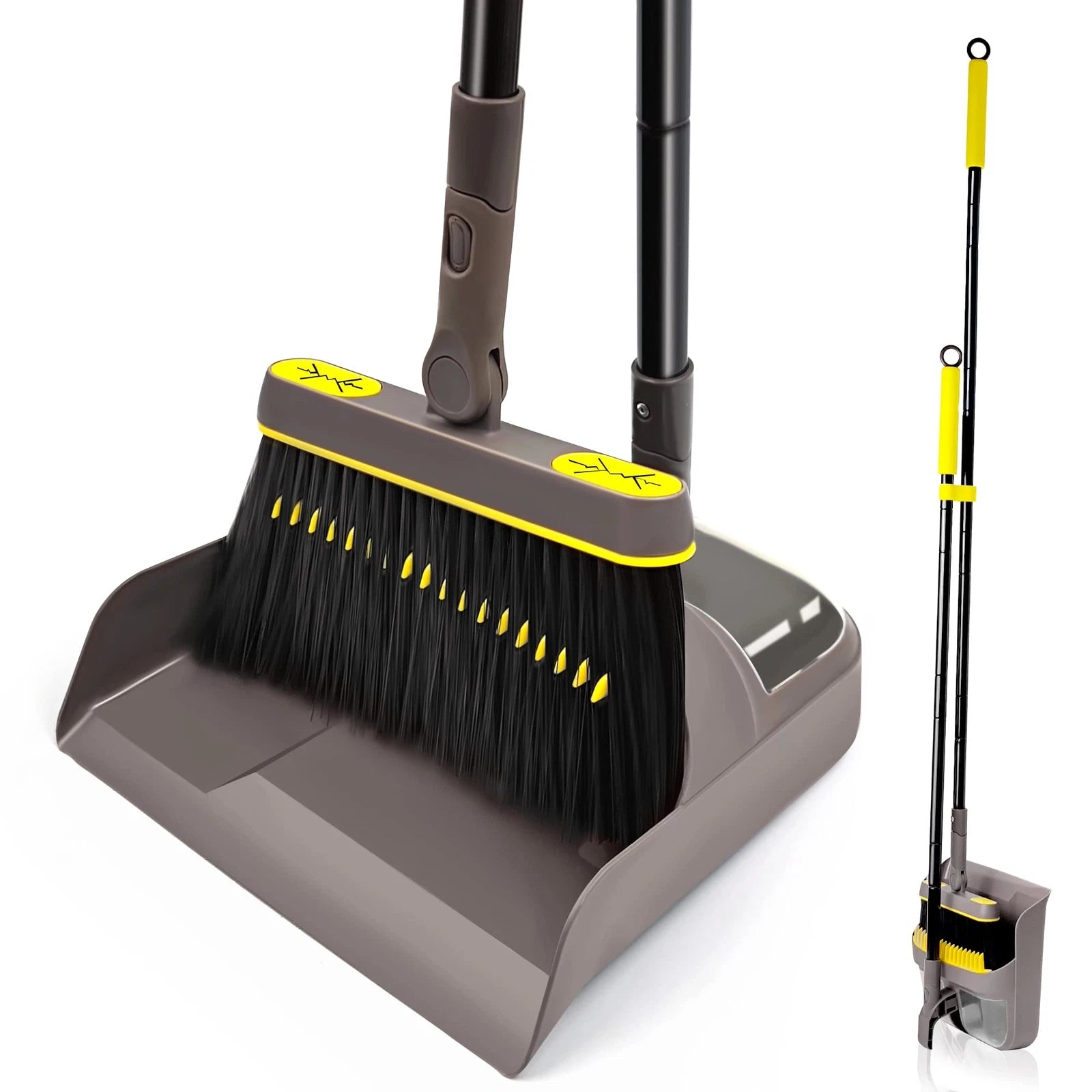 Long Handle Dustpan Stand Up Household Dustpan for Garage Home Kitchen