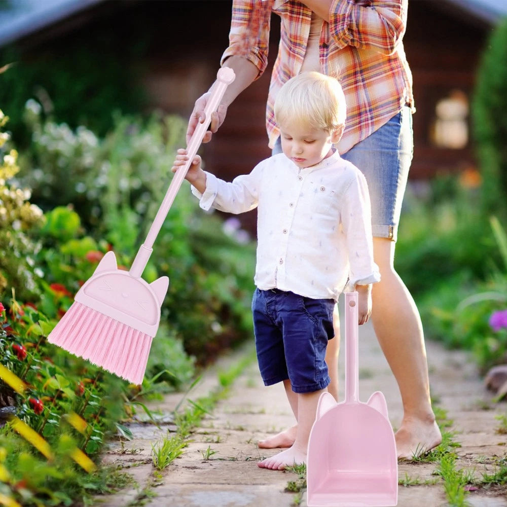 Children's Broom Set Childrens Sweeping Brush Toy Cleaning Toddlers Dustpan