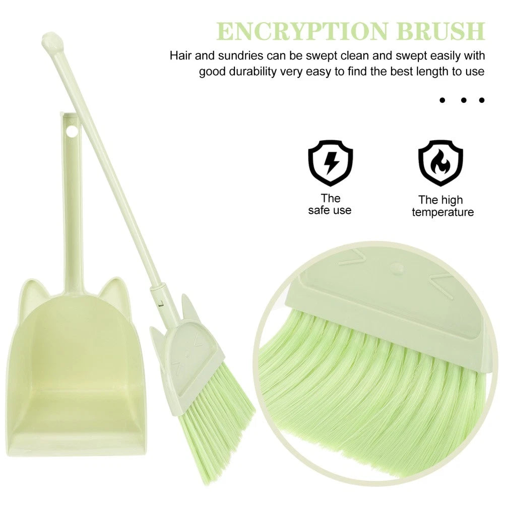 Children's Broom Set Toddler Small and Dustpan Kids Cleaning Kit