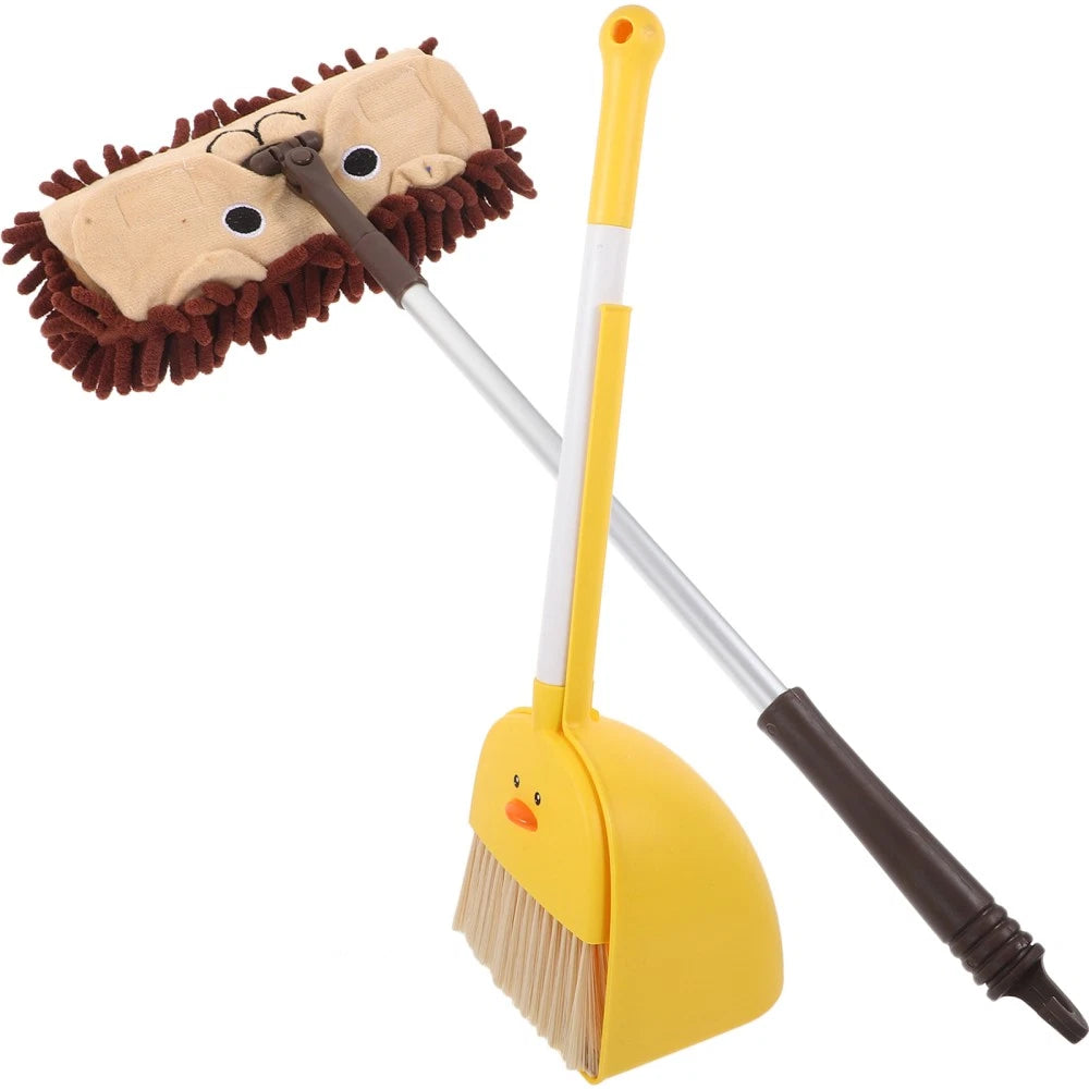 Small Broom Mop Set Child Toddler Household Cleaning Supplies and Dustpan