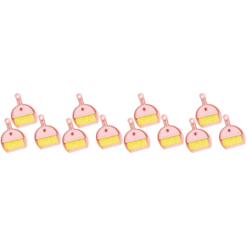 Set of 4 Mini Broom Child Multipurpose Crevice Cleaning Brush Desk