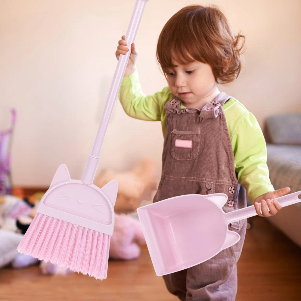 Children's Broom Set Childrens Sweeping Brush Toy Cleaning Toddlers Dustpan