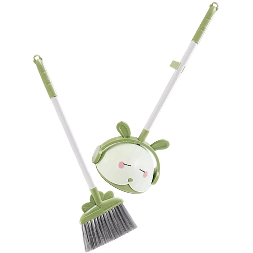Broom Set For Kids Toddler And Dustpan Small Cleaning Scoop-