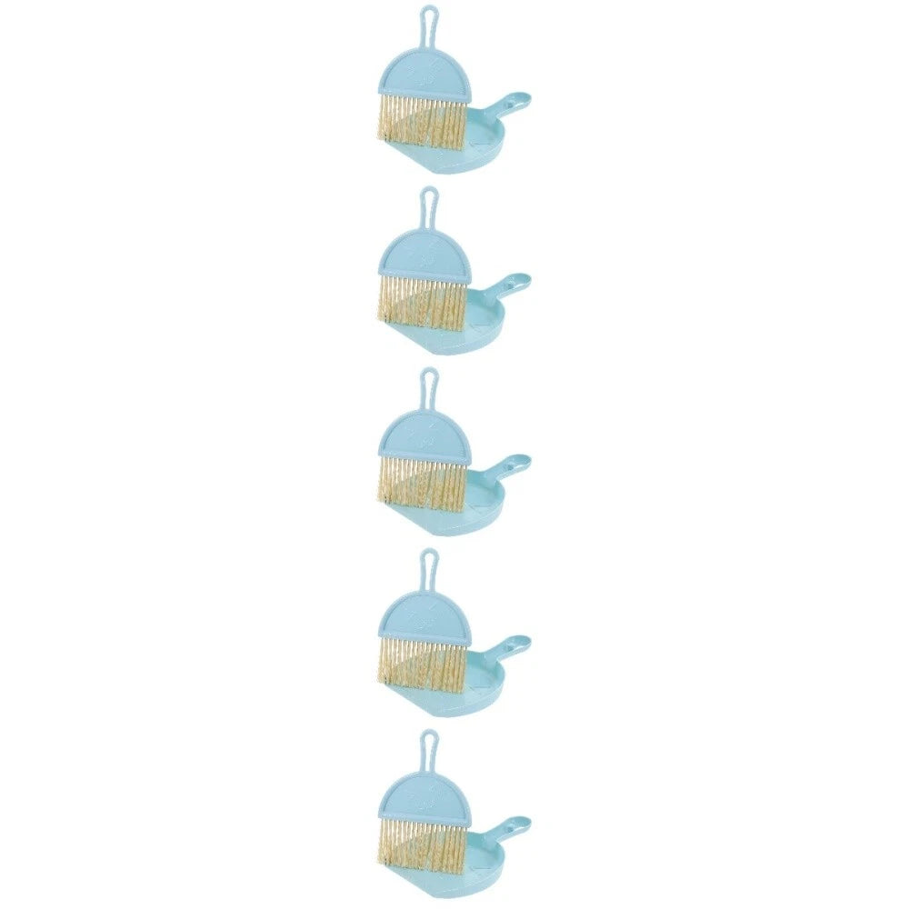 Set Of 5 Mini Broom Set Scrubber Small Brush And Dustpan-