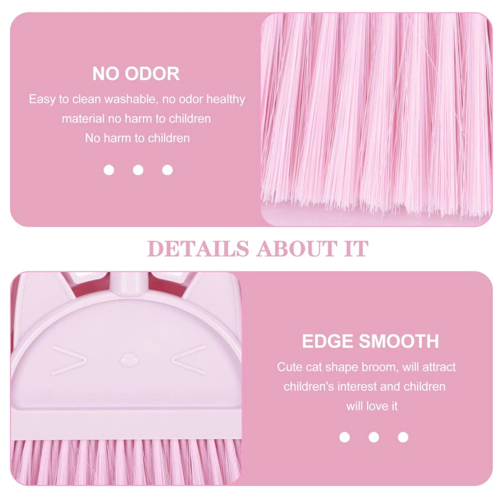 Children's Broom Set Childrens Sweeping Brush Toy Cleaning Toddlers Dustpan