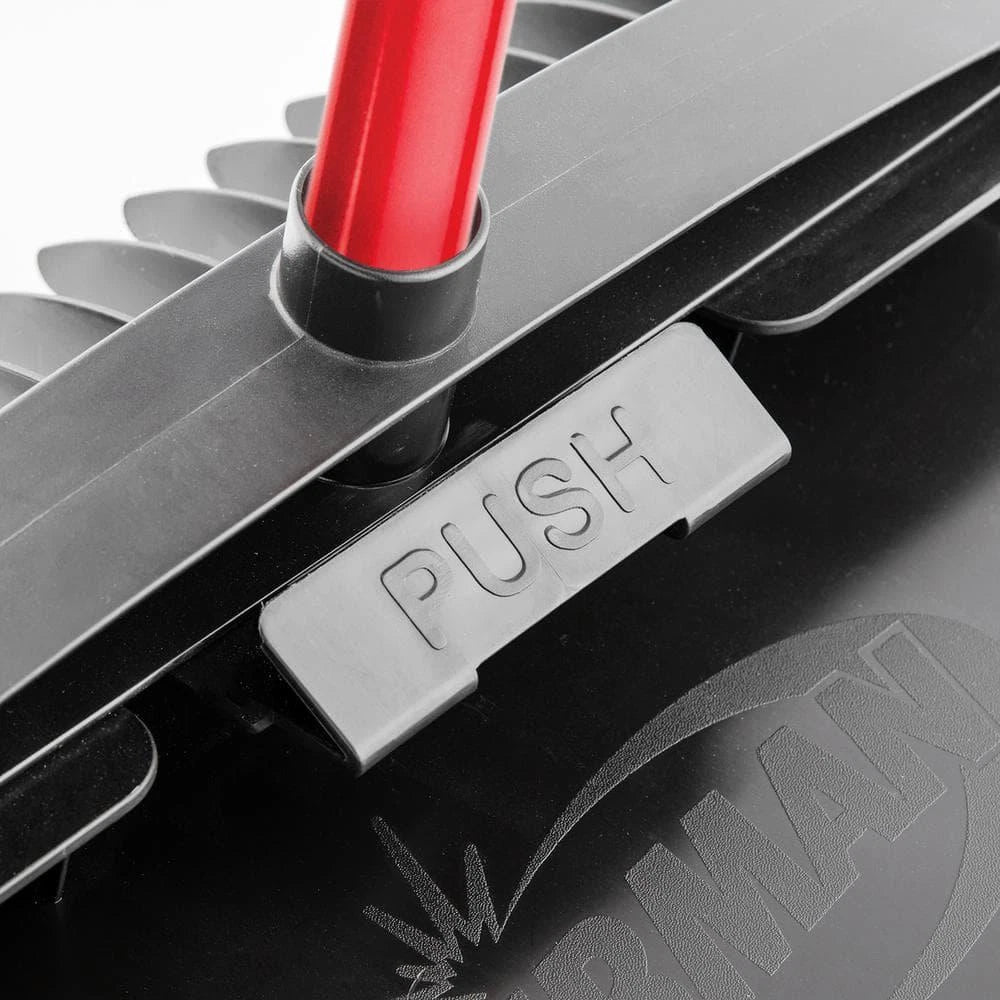 Libman Dustpan 16" Large Scoop Upright Red+Black w/Steel Angled Handle (4-Pack)