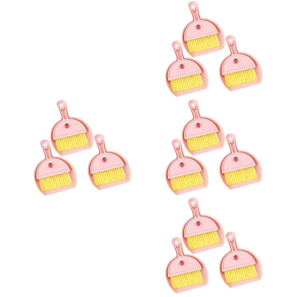 Set of 4 Mini Broom Child Multipurpose Crevice Cleaning Brush Desk