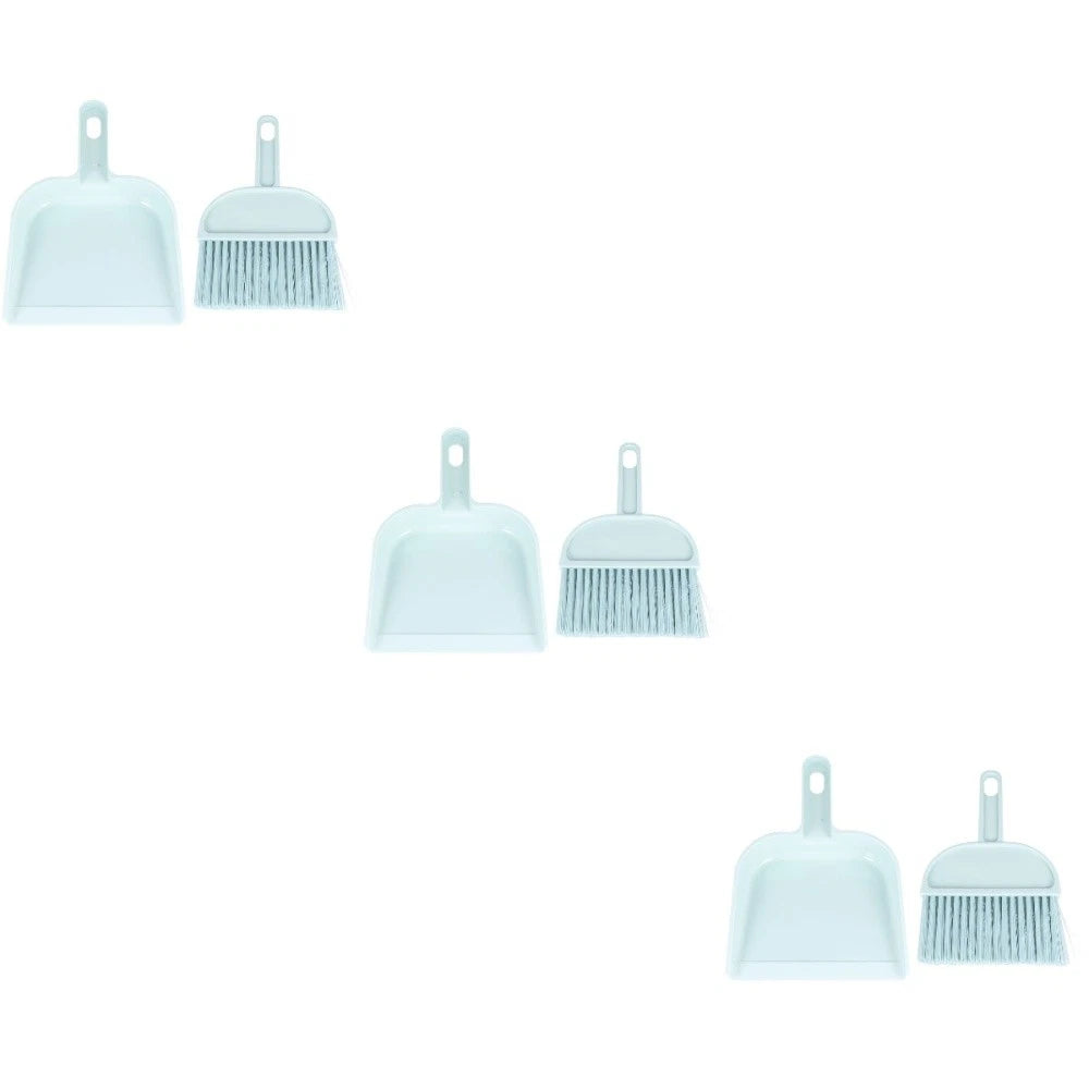 6 Sets Reptile Mini Broom Dustpan Set Pet Cleaning Tool Supplies (Blue)