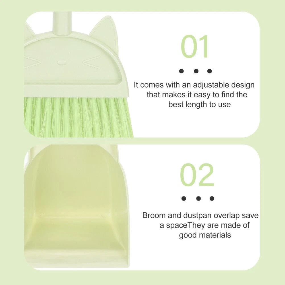 Children's Broom Set Toddler Small and Dustpan Kids Cleaning Kit