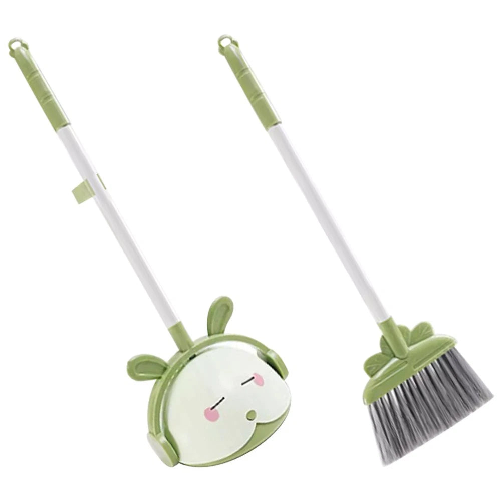 Broom Set For Kids Toddler And Dustpan Small Cleaning Scoop-
