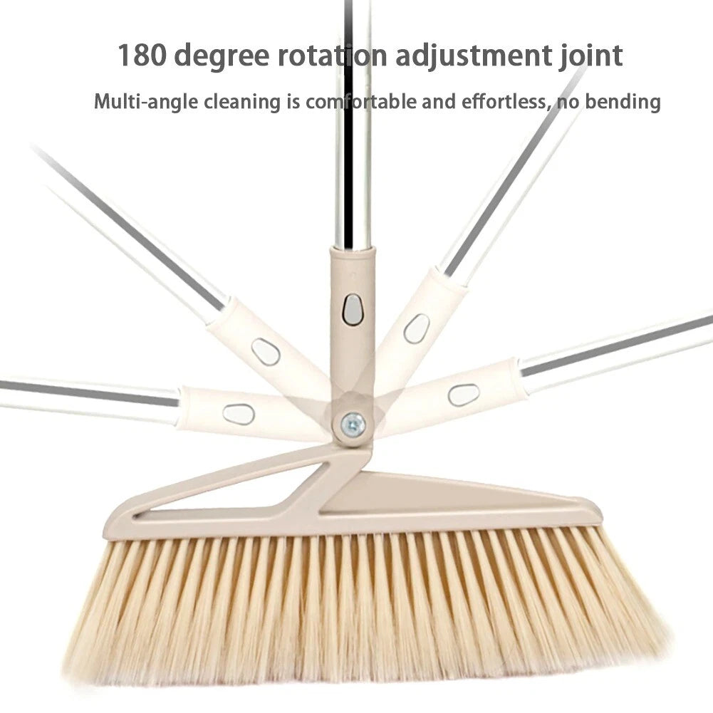 Foldable Dustless Long Handle Dustpan Broom Dustpan Suit Accessories Set New