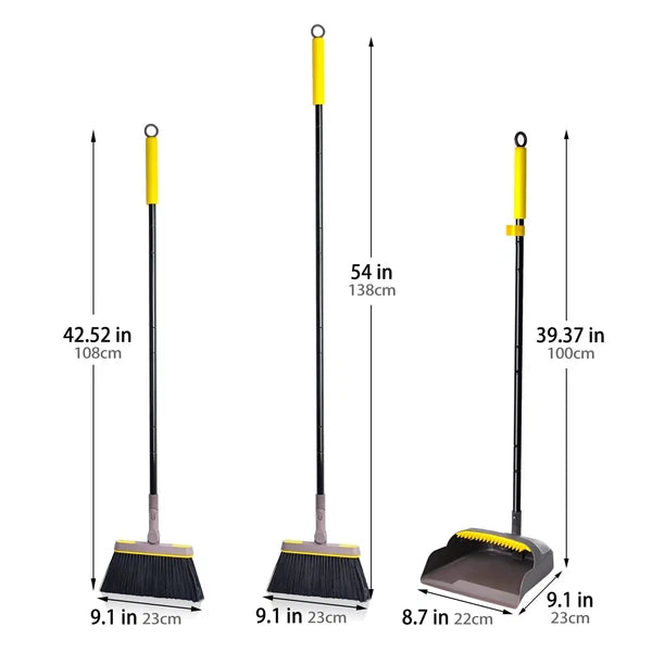 Long Handle Dustpan Stand Up Household Dustpan for Garage Home Kitchen