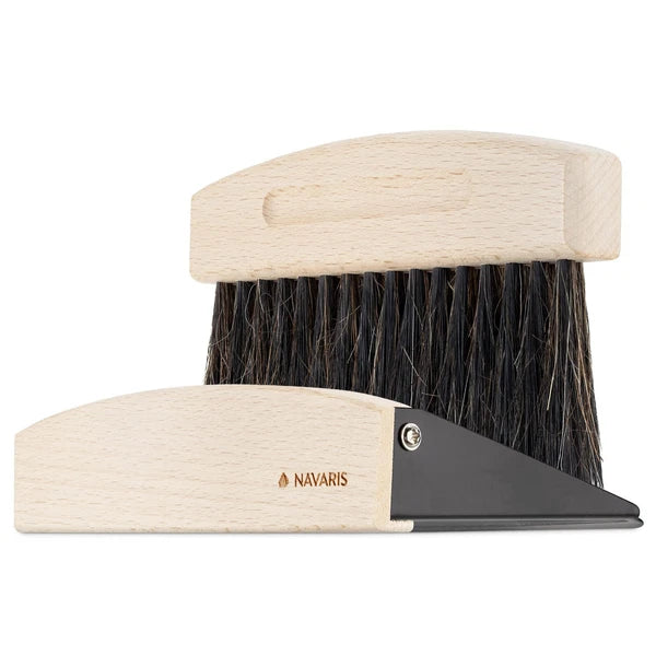 Small Dustpan and Brush Set - Wooden Mini Dust Pan Brush for Sweeping Table T...