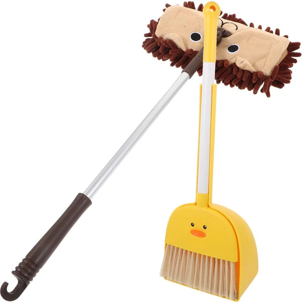 Small Broom Mop Set Toddler Child Cleaning Tools Household Brush