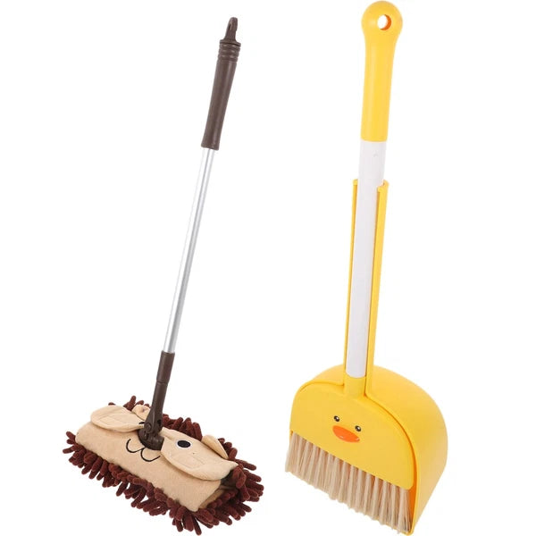 Small Broom Mop Set Child Toddler Cleaning Supplies Household Brush