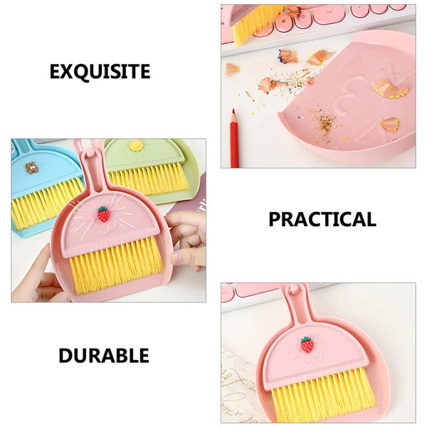 Set of 4 Mini Broom Child Multipurpose Crevice Cleaning Brush Desk
