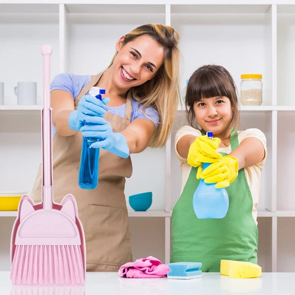 Children's Broom Set Childrens Sweeping Brush Toy Cleaning Toddlers Dustpan