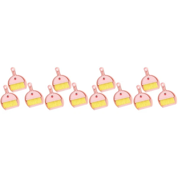 Set of 4 Mini Broom Child Multipurpose Crevice Cleaning Brush Desk