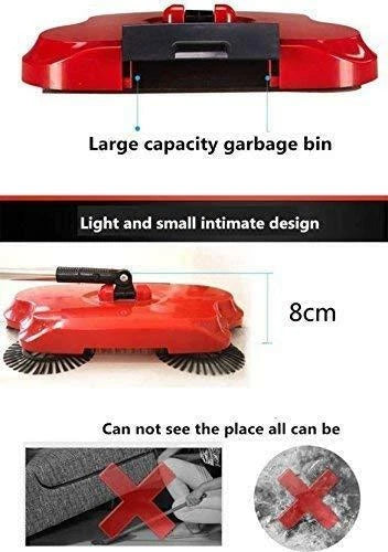 Hand Push Home Sweeper Floor Broom Carpet Outdoor Automatic Cleaner Dust Mop Set