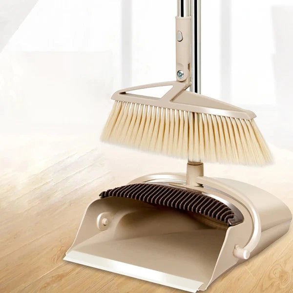 Foldable Dustless Long Handle Dustpan Broom Dustpan Suit Accessories Set New