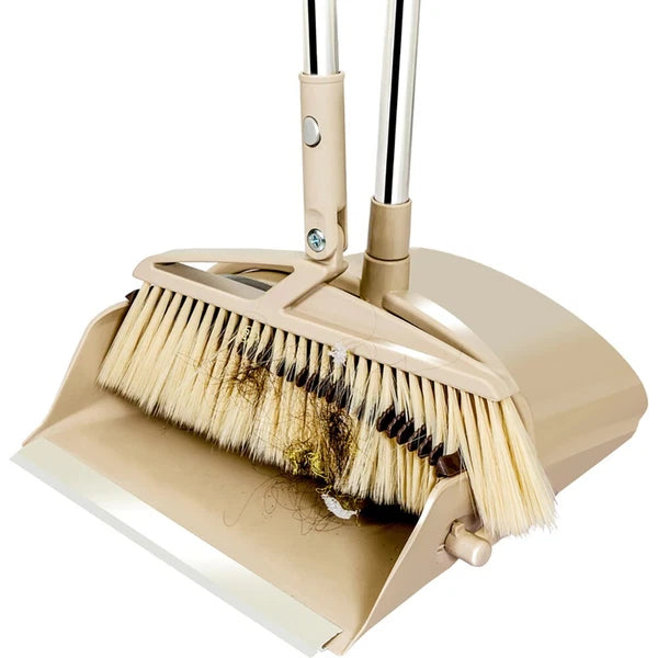 Foldable Dustless Long Handle Dustpan Broom Dustpan Suit Accessories Set New
