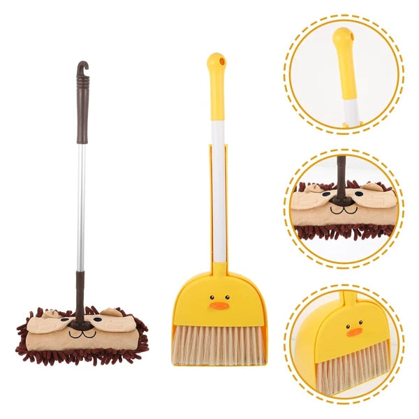 Small Broom Mop Set Toddler Child Cleaning Tools Household Brush