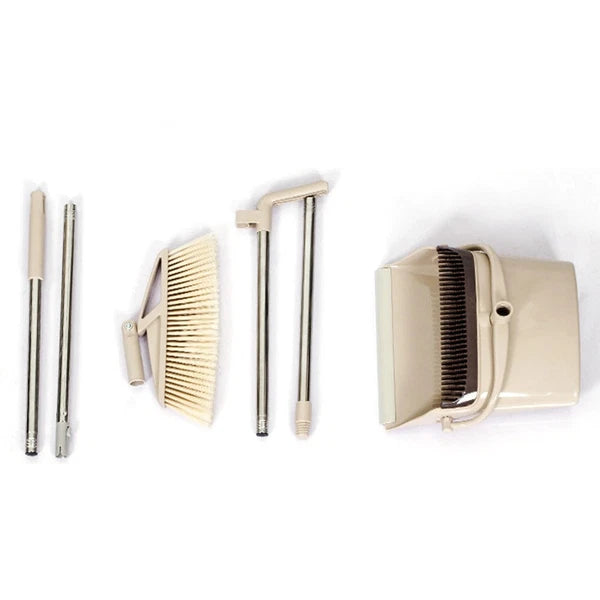 Foldable Dustless Long Handle Dustpan Broom Dustpan Suit Accessories Set New