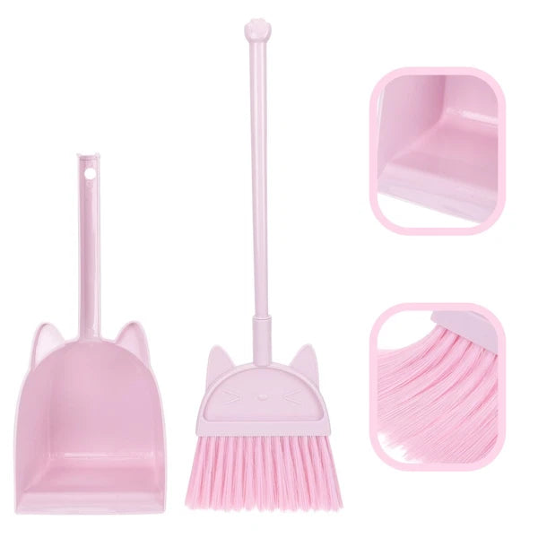 Children's Broom Set Kids Sweeping Brush Toy Toddler Classroom Cleaning Kit