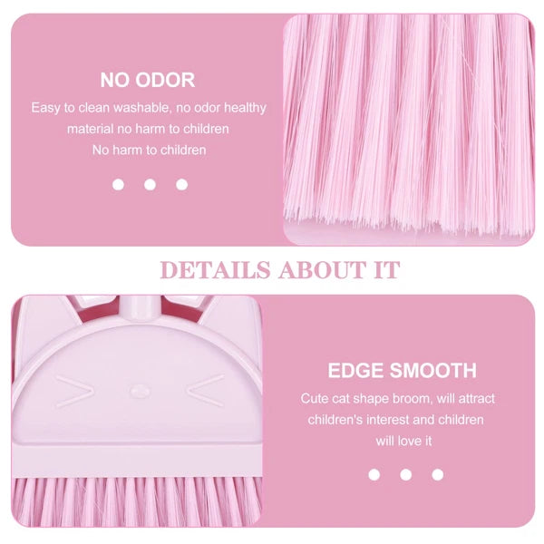 Children's Broom Set Childrens Sweeping Brush Toy Cleaning Toddlers Dustpan