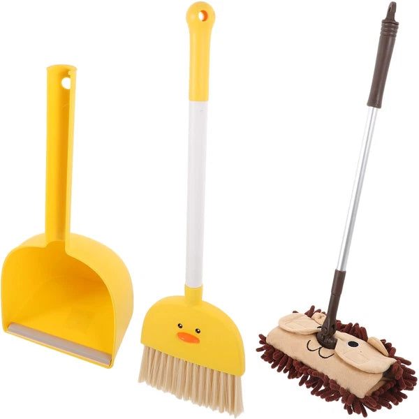 Small Broom Mop Set Child Toddler Cleaning Supplies Household Brush