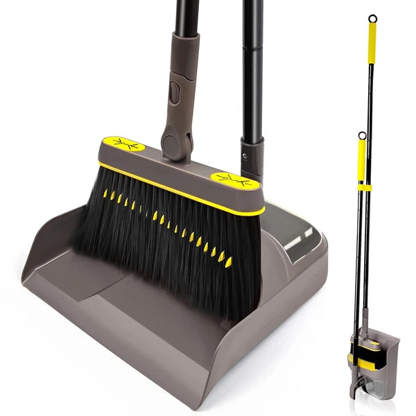 Long Handle Dustpan Stand Up Household Dustpan for Garage Home Kitchen