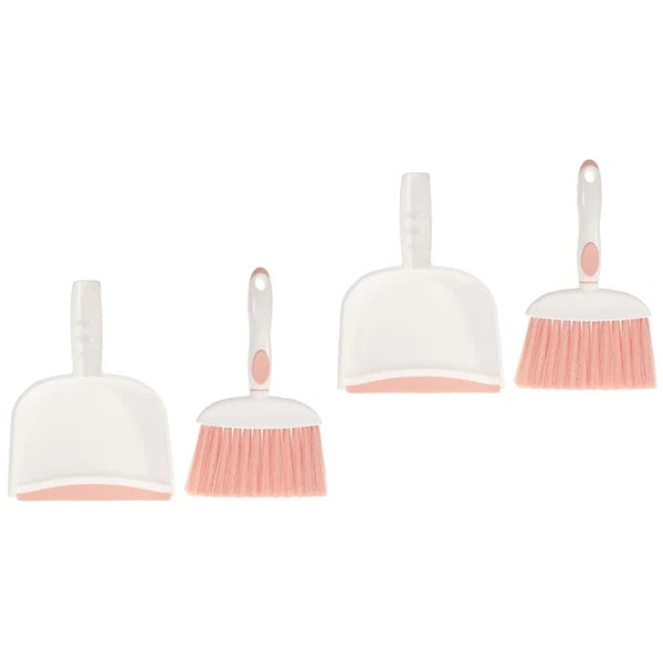 Set of 2 Mini Broom Dustpan Car Care Brush Keyboard Dad-
