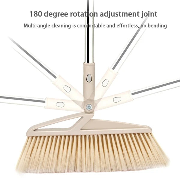 Foldable Dustless Long Handle Dustpan Broom Dustpan Suit Accessories Set New