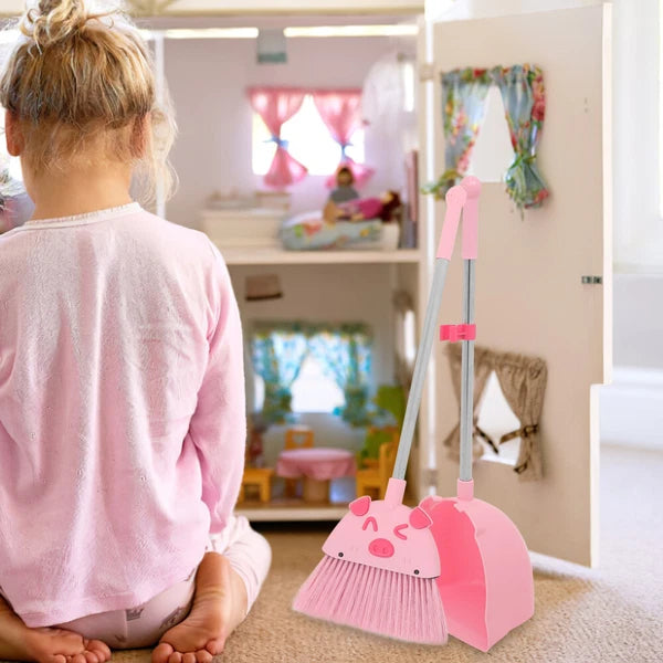 Broom Set For Kids Children Household Broom Dustpan Playset And Toddlers-