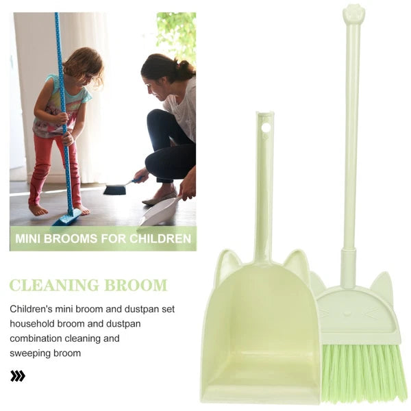 Children's Broom Set Toddler Small and Dustpan Kids Cleaning Kit