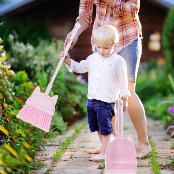 Children's Broom Set Childrens Sweeping Brush Toy Cleaning Toddlers Dustpan