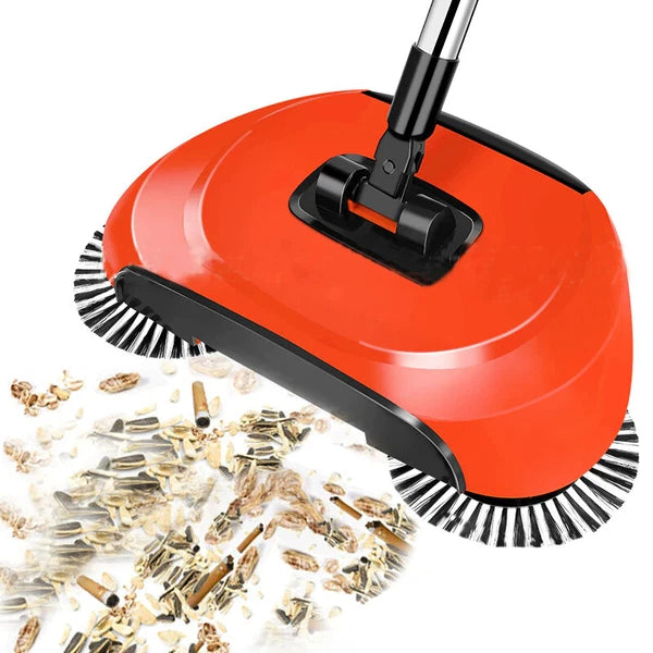 Hand Push Home Sweeper Floor Broom Carpet Outdoor Automatic Cleaner Dust Mop Set