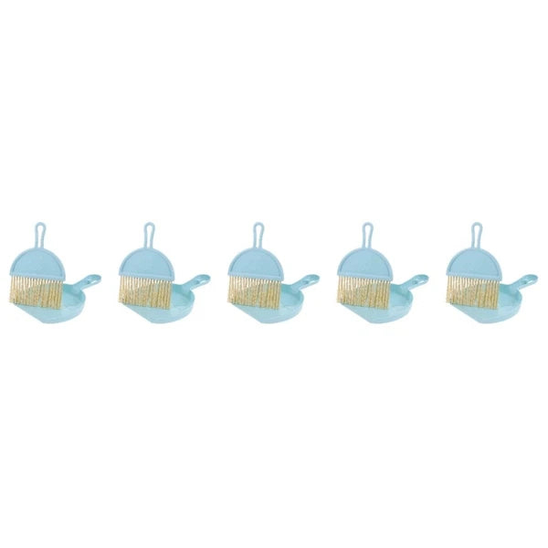 Set Of 5 Mini Broom Set Scrubber Small Brush And Dustpan-