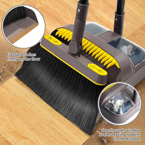Long Handle Dustpan Stand Up Household Dustpan for Garage Home Kitchen