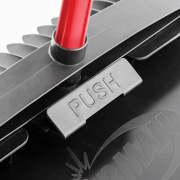 Libman Dustpan 16" Large Scoop Upright Red+Black w/Steel Angled Handle (4-Pack)