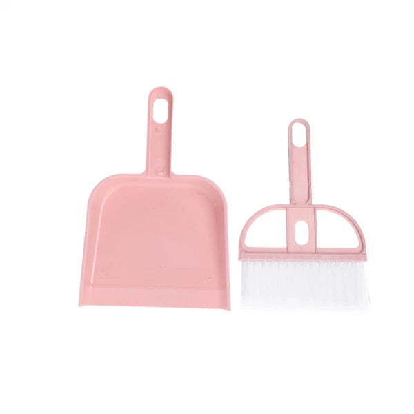 Small Mini Whisk Broom And Dust Pan Set Ergonomic Handle Kids Heavy Duty Durable