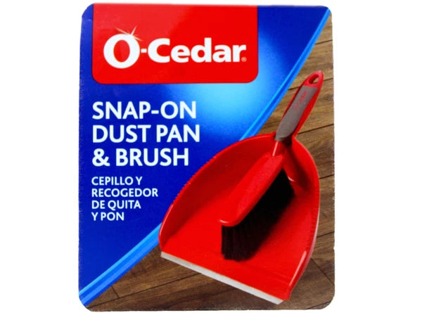 O-Cedar Snap-On Dust Pan & Brush Set - 6 Pack
