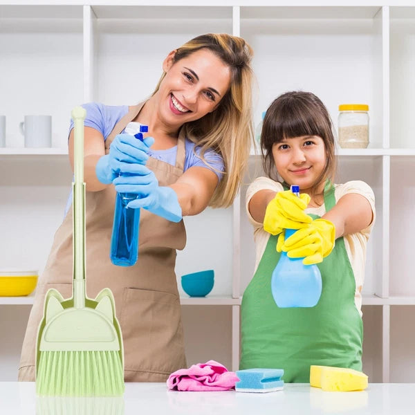 Children's Broom Set Toddler Small and Dustpan Kids Cleaning Kit