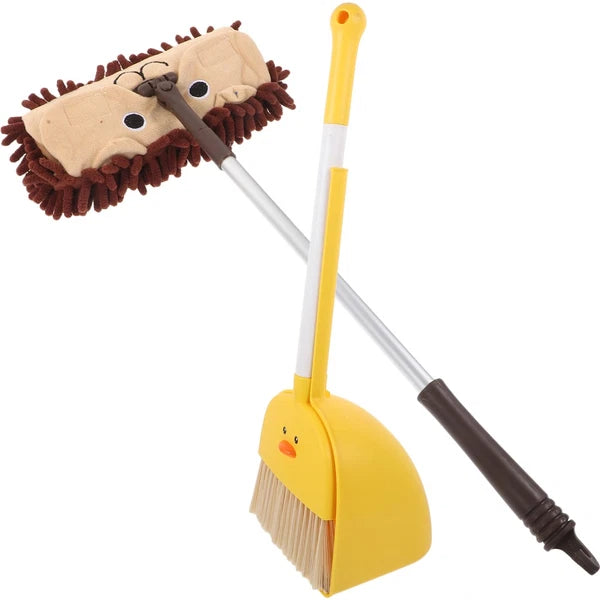 Small Broom Mop Set Child Toddler Cleaning Kits Household Supplies