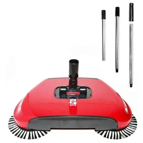 Hand Push Home Sweeper Floor Broom Carpet Outdoor Automatic Cleaner Dust Mop Set
