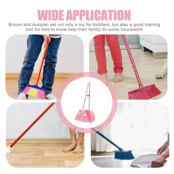 Broom Set For Kids Children Household Broom Dustpan Playset And Toddlers-